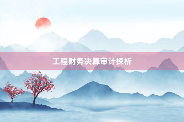 工程财务决算审计探析